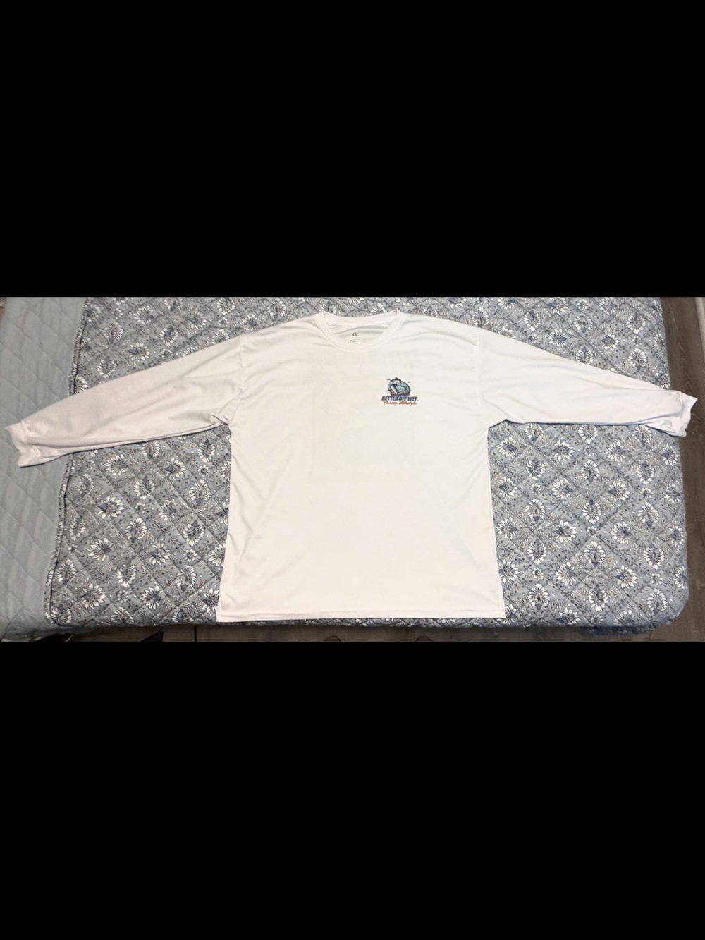 Florida lifestyle White Long-Sleeve fishing Graphic Shirt NEW